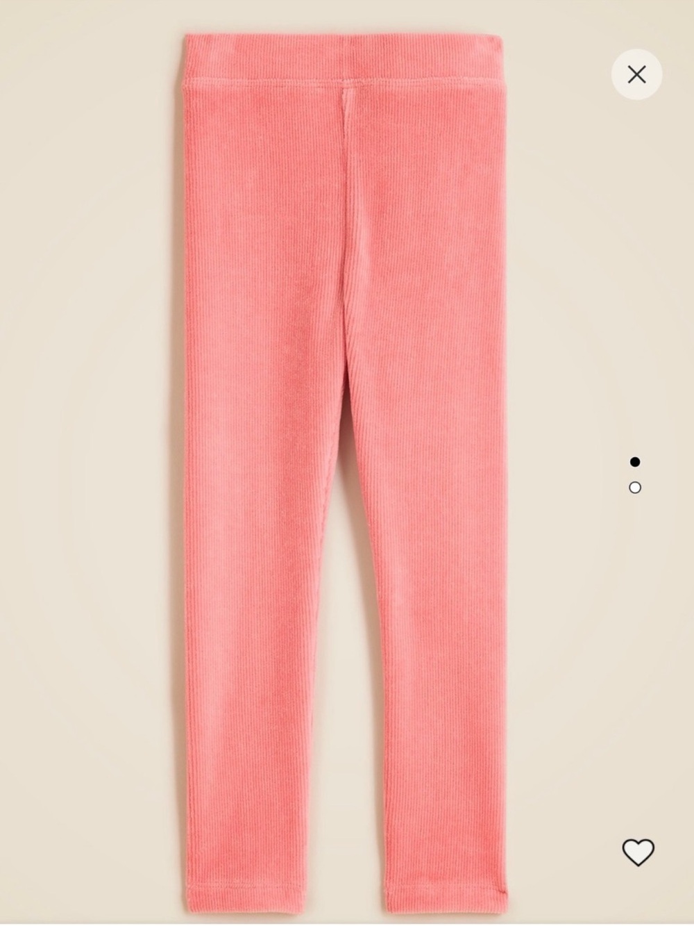 New with tags J.Crew Girls' Coral Reef Ribbed corduroy Leggings